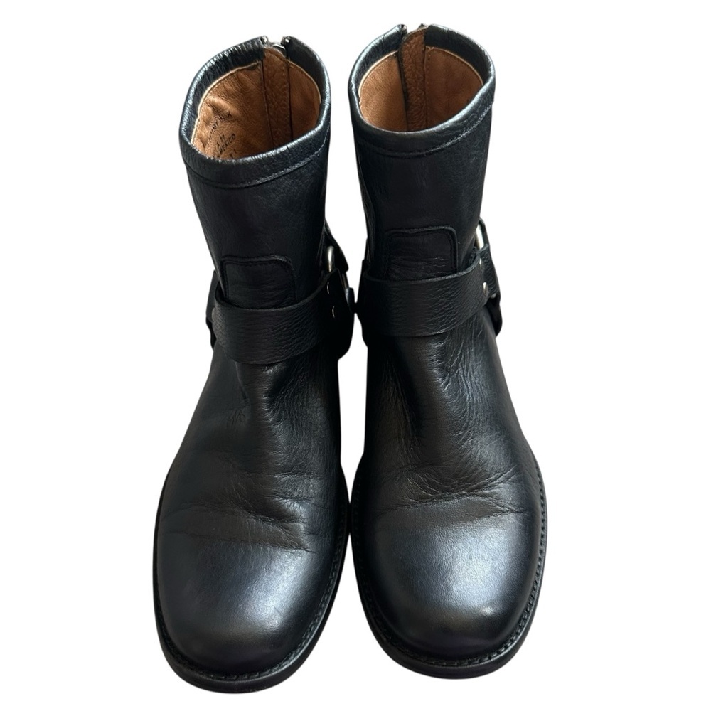 Frye Veronica Flex Harness Black Leather Moto Boots Size 6.5 - Picture 5 of 10